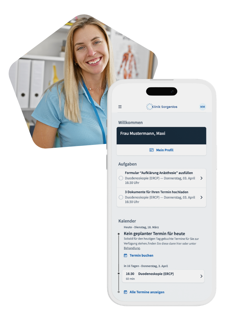 Digitale Patientenformulare und Aufgaben in der samedi Patienten-App